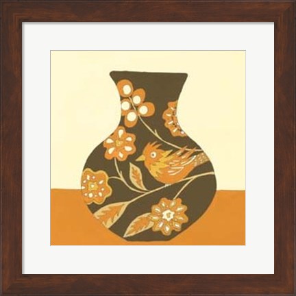 Framed Take Wing in Orange II Print
