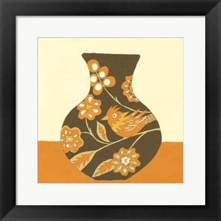 Framed Take Wing in Orange II Print