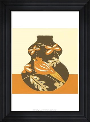 Framed Take Wing in Orange III Print