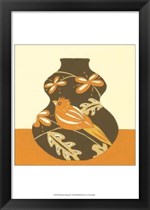 Framed Take Wing in Orange III Print