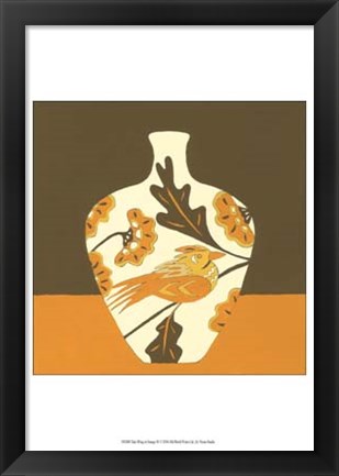 Framed Take Wing in Orange IV Print