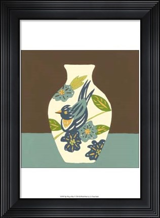 Framed Take Wing in Blue I Print