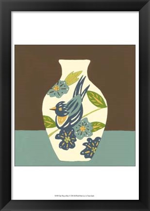 Framed Take Wing in Blue I Print