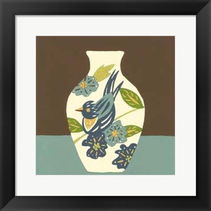 Framed Take Wing in Blue I Print