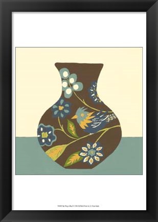 Framed Take Wing in Blue II Print