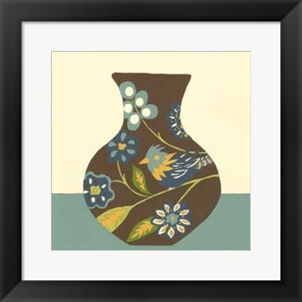 Framed Take Wing in Blue II Print