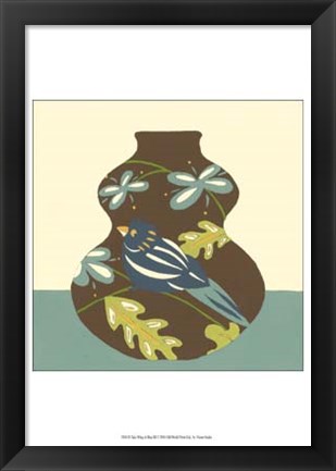 Framed Take Wing in Blue III Print