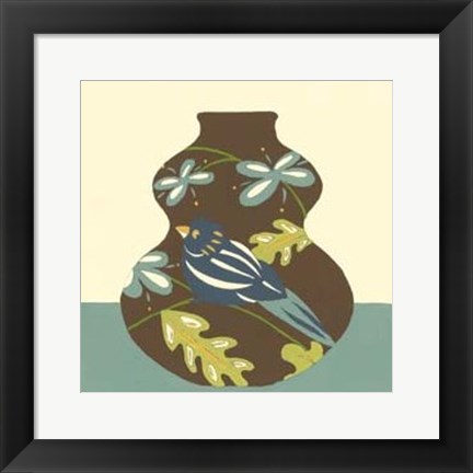 Framed Take Wing in Blue III Print