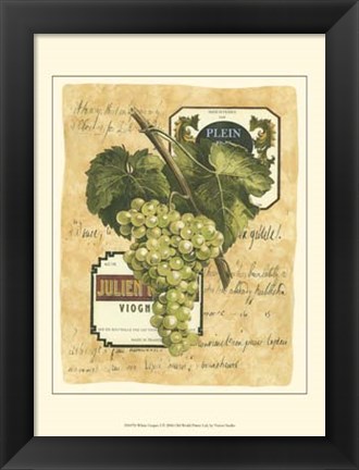 Framed Small White Grapes I Print