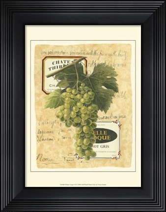 Framed Small White Grapes II Print