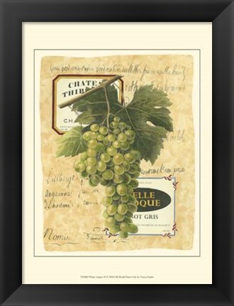 Framed Small White Grapes II Print