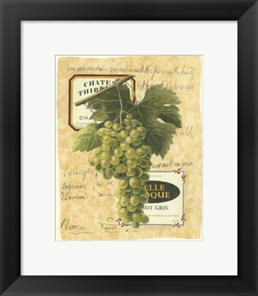 Framed Small White Grapes II Print