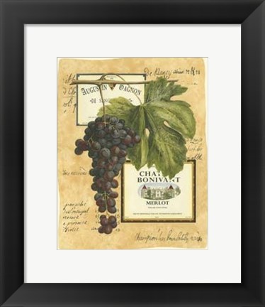 Framed Small Red Grapes II Print
