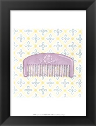 Framed Japanese Comb I Print