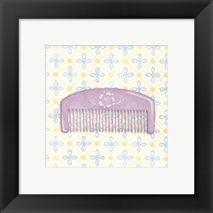 Framed Japanese Comb I Print