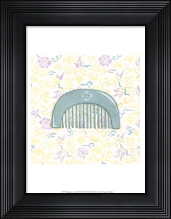 Framed Japanese Comb III Print