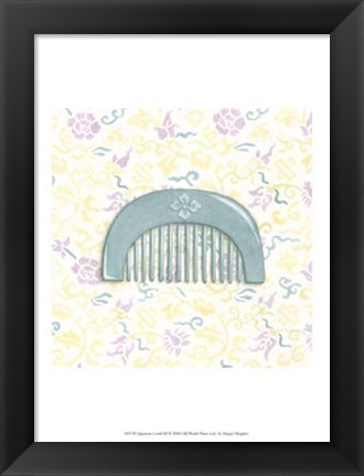 Framed Japanese Comb III Print