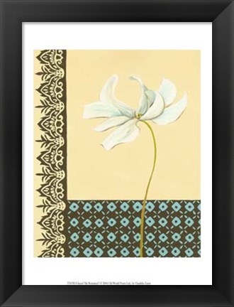 Framed Glazed Tile Botanical I Print