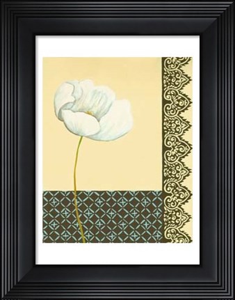 Framed Glazed Tile Botanical II Print