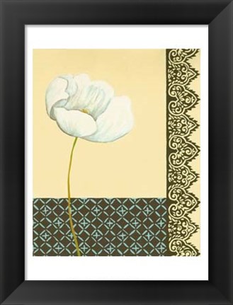 Framed Glazed Tile Botanical II Print