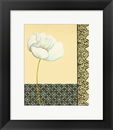 Framed Glazed Tile Botanical II Print