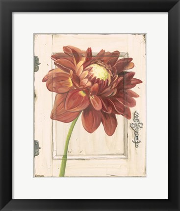 Framed Dahlia Door Print