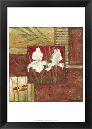 Framed Red Lacquer Collage II Print