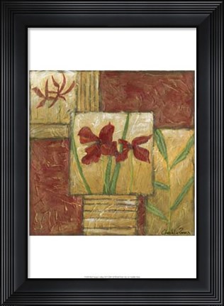 Framed Red Lacquer Collage III Print