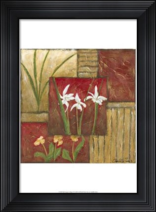 Framed Red Lacquer Collage IV Print