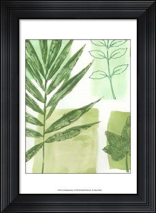 Framed Leaf Impressions I Print