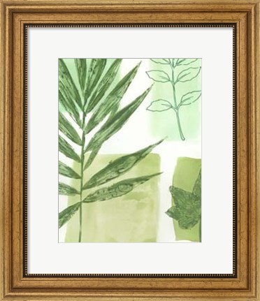 Framed Leaf Impressions I Print