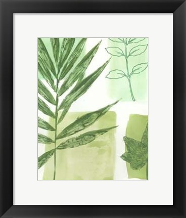 Framed Leaf Impressions I Print