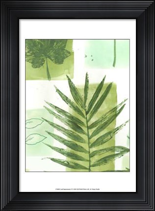 Framed Leaf Impressions II Print