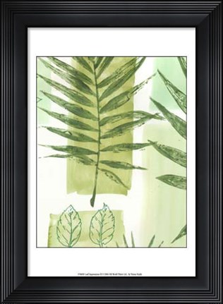 Framed Leaf Impressions III Print
