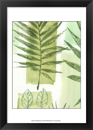 Framed Leaf Impressions III Print