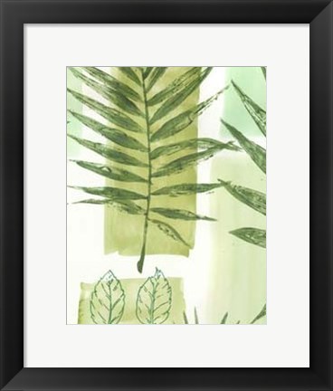 Framed Leaf Impressions III Print