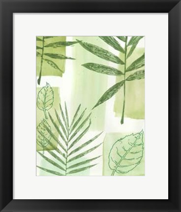 Framed Leaf Impressions IV Print