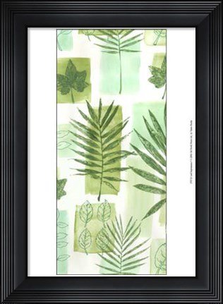 Framed Leaf Impressions V Print