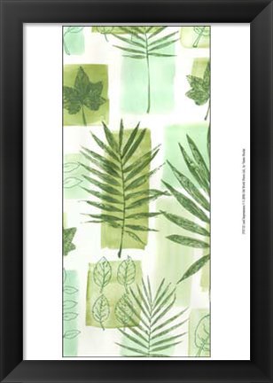 Framed Leaf Impressions V Print