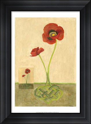 Framed Entwined Poppies Print