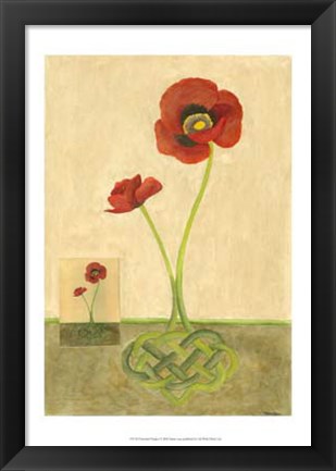 Framed Entwined Poppies Print
