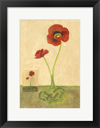 Framed Entwined Poppies Print