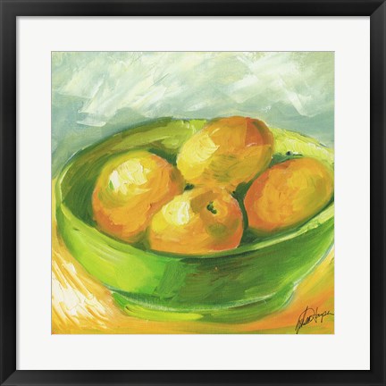 Framed Bowl of Fruit I Print