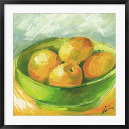 Framed Bowl of Fruit I Print