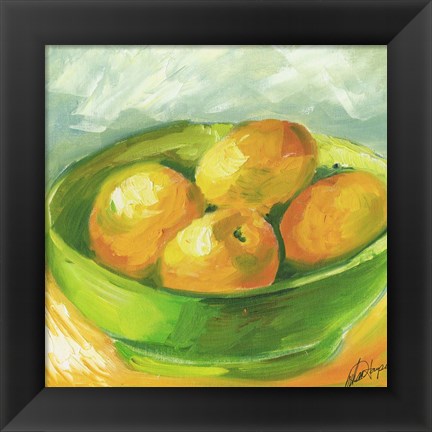 Framed Bowl of Fruit I Print