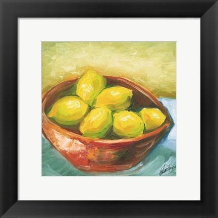 Framed Bowl of Fruit IV Print