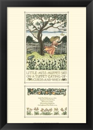 Framed Little Miss Muffet Print