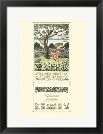 Framed Little Miss Muffet Print
