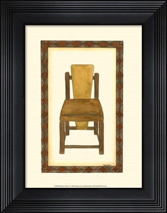 Framed Rustic Chair I Print