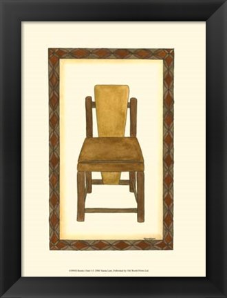 Framed Rustic Chair I Print